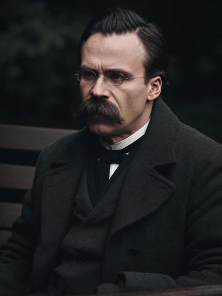 12845-1263062799-2113-friedrichnietzsche, thick mustache, long mustache, forehead, coat, white shirt, (sitting on a bench_1.1), (intricate details_0.9.png